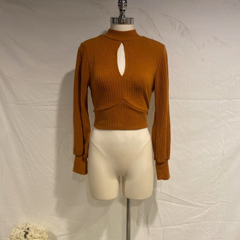 Crop Open Back Sweater